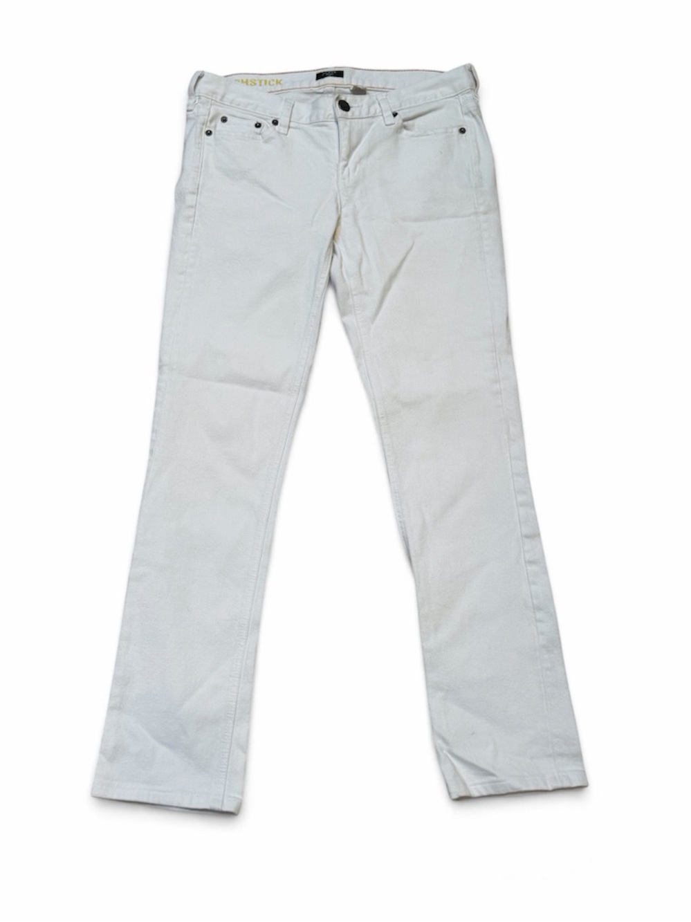 J. Crew White Straight-Leg Jeans